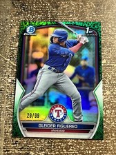 2023 Bowman Chrome 1st Green Grass Refractor Gleider Figuereo /99 Rangers