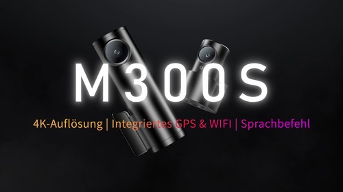 AZDOME 4K 2 Kanal Dash Cam WiFi GPS Front- und Heckkameras Parkmodus 1080P M300S - Video 1 von 1
