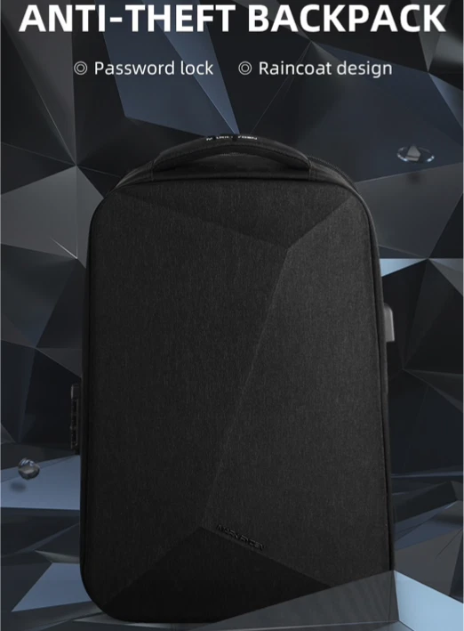 Anti Thief Backpack Waterproof TSA Lock Raincoat Travel Bag