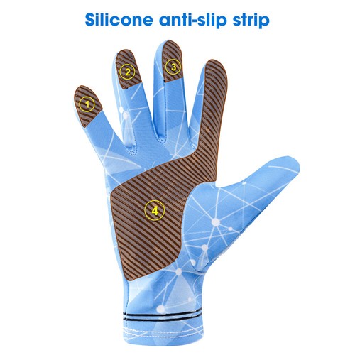 Rutschfeste UV Sonnenschutz Angelhandschuhe Kühl Eis Seide Handschuhe zum Reiten - Bild 7 von 35