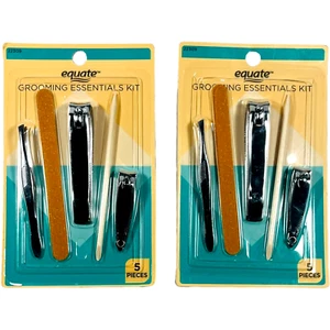 5 Piece Manicure Grooming Essentials Kit Nail Care by Equate Beauty - LOT of 2