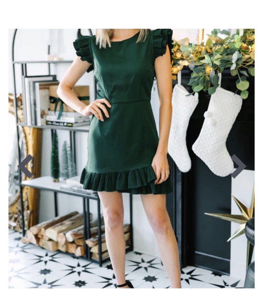 green emerald velvet dress Dress Party Short By Tcec In Floral Print, Size: Xs main image 1