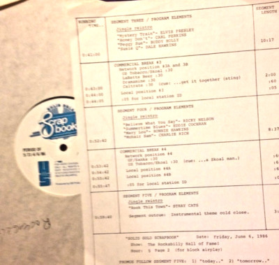 6/6/86 SOLID GOLD SCRAPBOOK's ROCKABILLY HALL OF FAME, ELVIS, RICKY, BUDDY, CARL
