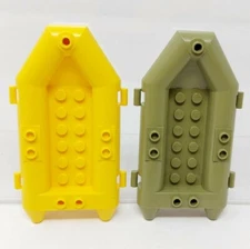 LEGO Boat Small Raft Lot of 2 Parts Pieces 30086 Yellow Olive Green