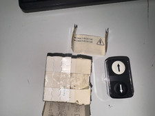 New Schneider Electric ZB4-BA79 Double Head Push Button with arrows installed.