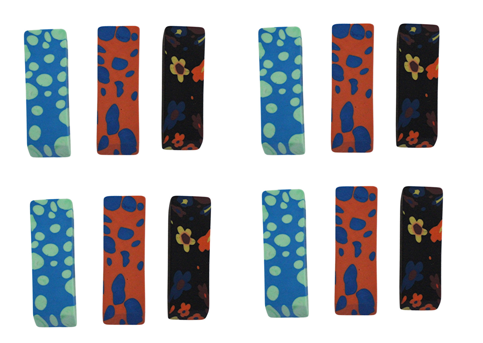 Erasers 2.25" Classic School Colors