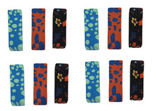 12 Pack Bulk Designer Pencil Erasers 2.25" Classic School Colors