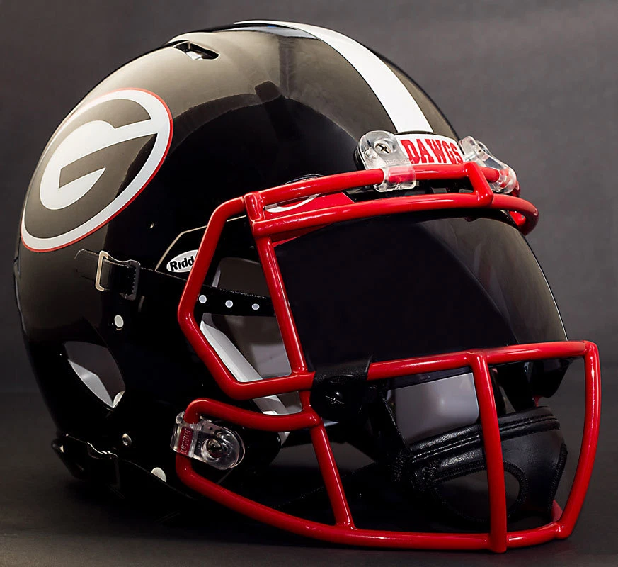 *CUSTOM* GEORGIA BULLDOGS NCAA Riddell SPEED Full Size Replica Football Helmet - Image 2 of 4