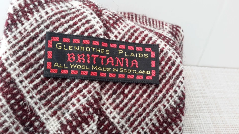 Corbata de Colección Glenrothes Cuadros Brittania Toda Lana 54x4.5" Hecha en Escocia Foto 4 de 4
