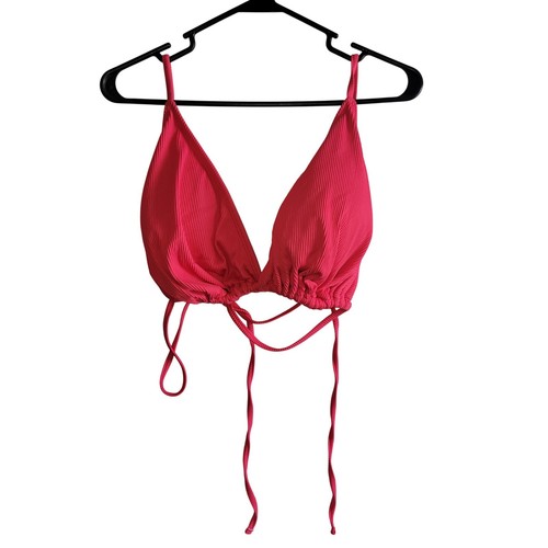 Old Navy Pink Ribbed Swim Top Tie Back Sexy Summer Beach Bikini Top 4X