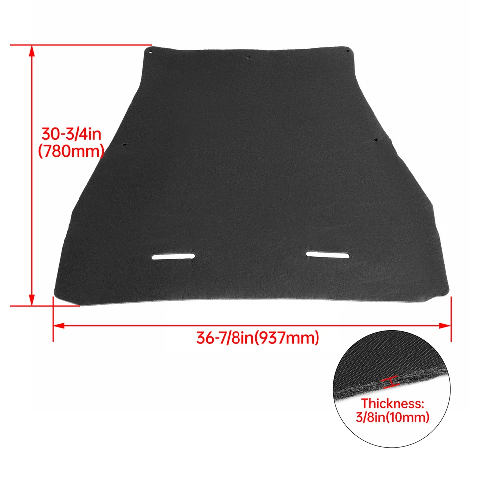 NUEVA almohadilla aislante capó 1/2" con clips negra para Ford Ranger 2006-2012 Foto 2 de 4