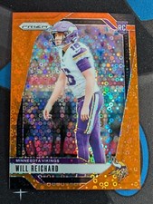 2024 Panini Prizm Orange Disco Prizm Rookie Card RC Will Reichard Vikings