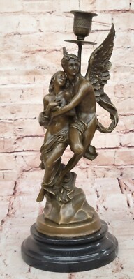 Signed Jean Debut Eros And Psyche Greek Bronze Sculpture Hot Cast Figure