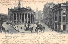Postal vintage A241 Inglaterra 1904 Londres The Royal Exchange