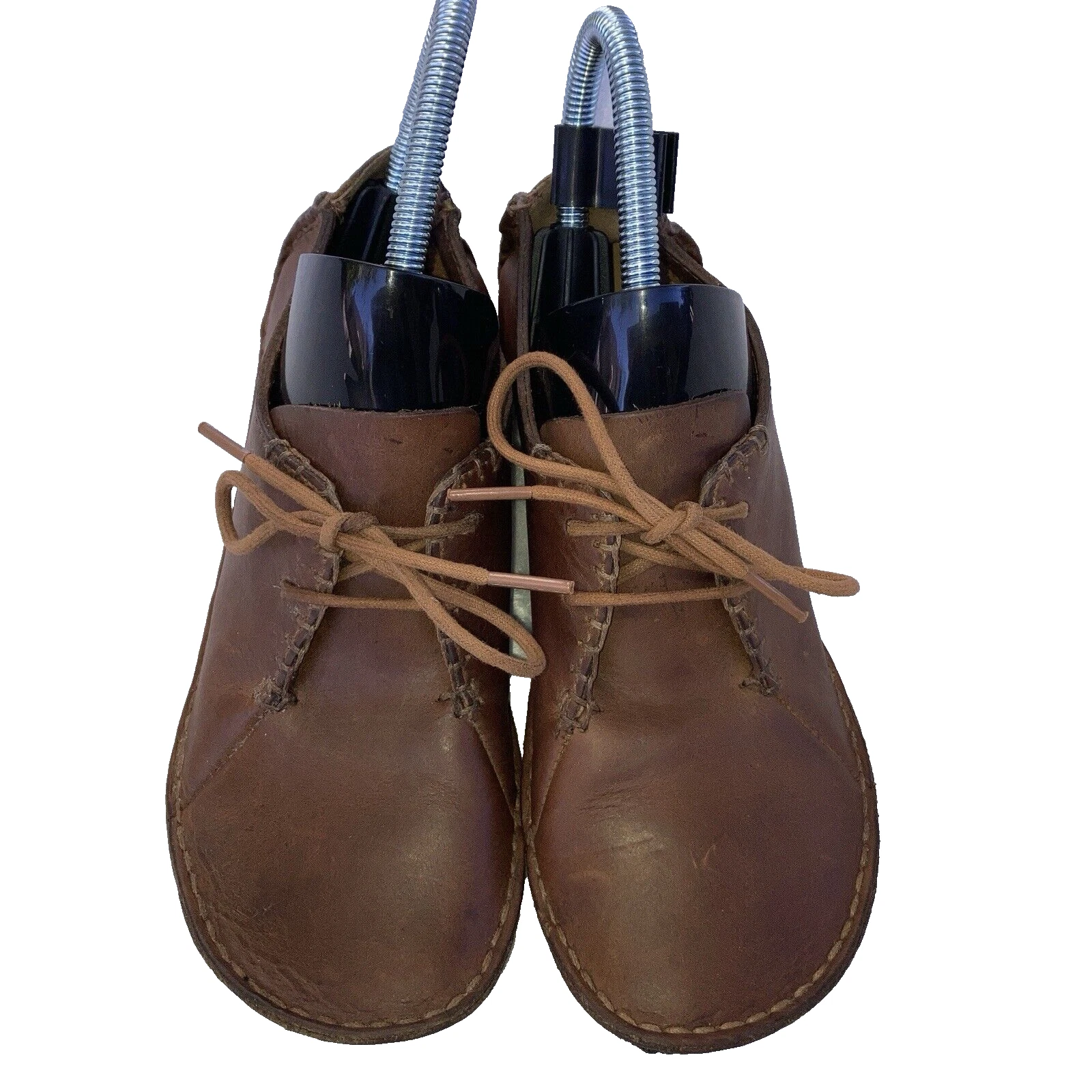 Scarpe Clarks Originals donna 6 5 marroni Faraway Field cera d'api Oxford pelle piatta