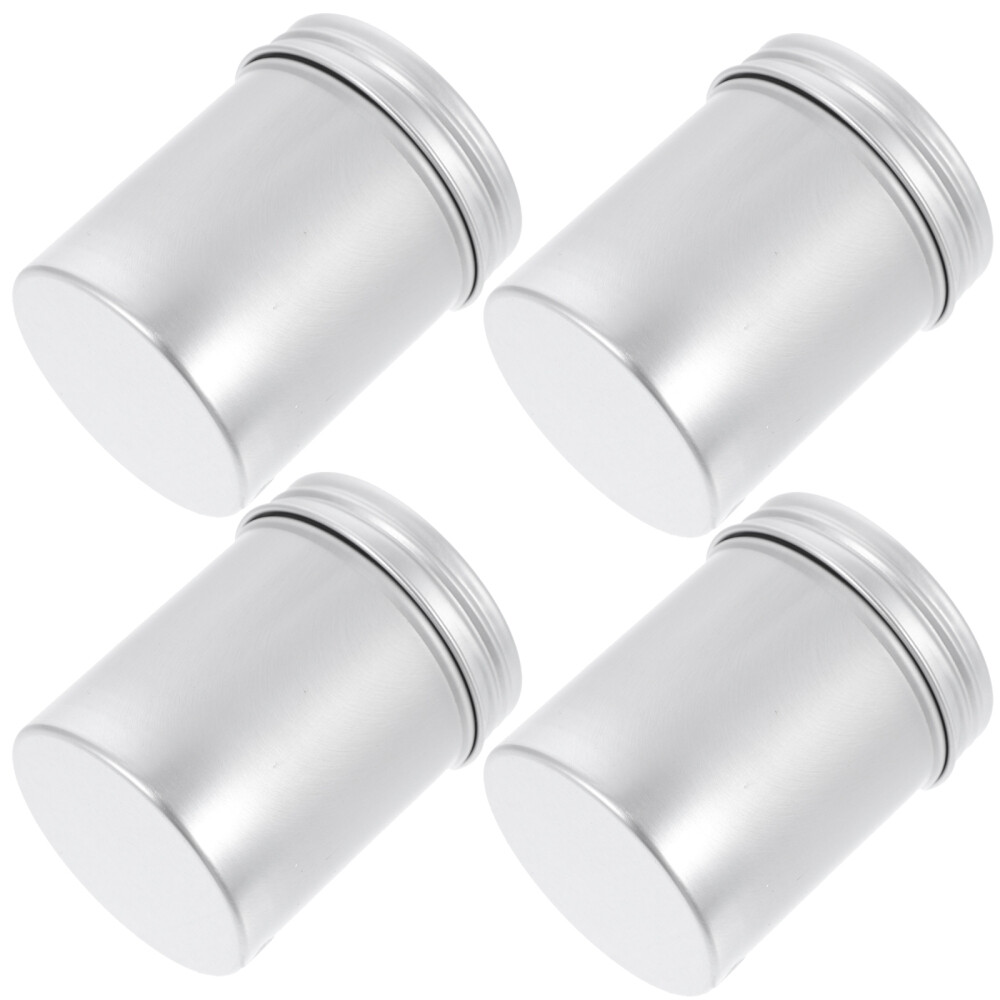 5 Stück Weißblech Teedosen - Rund, 47x45mm, Gold Für Lebensmittel & DIY