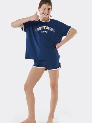 Schiesser Mädchen Pyjama kurz Organic Cotton Schlafanzug Nachtwäsche Shorty - Zdjęcie 8 z 9