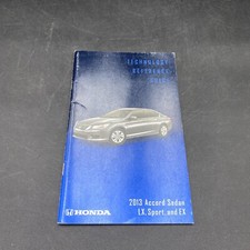 2013 Honda Accord Sedan LX Sport EX Technology Reference Guide for Glovebox 