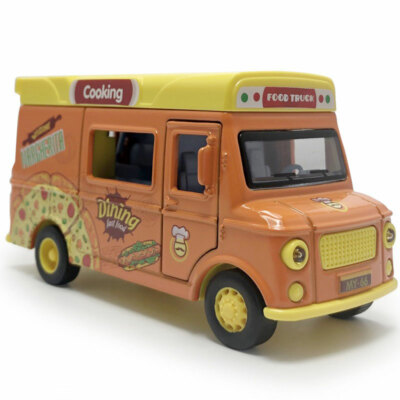 1:36 Hot Dog Food Truck Model Car Diecast Toy Vehicle Toys for Boys Kids Gifts