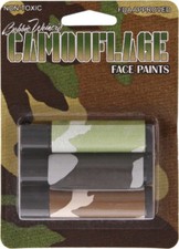 New Camouflage Face Paint Camo Facepaint Sticks T3000 CARDED  BLISTERED 