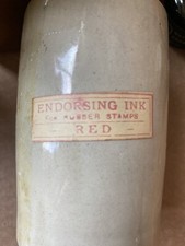 Vintage Set Clay Corked bottles indorsing ink display antique retro see listing