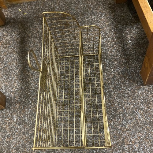 Vintage Brass Wire Desk Basket- Letters In & Letters Out Office To Hang Or Stand - Picture 9 of 16