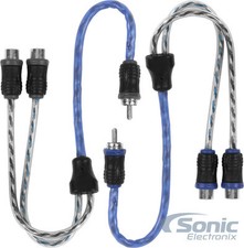 NVX XIV2F 2-Pack of 1 Male to 2 Female Y-Adapter RCA Audio Interconnect Cables