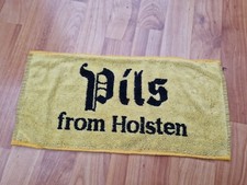 Seltene Vintage Pils Von Holsten Pub Bar Bier Handtuch Breweriana