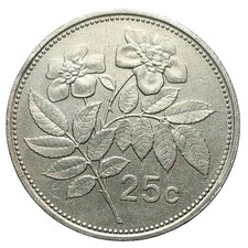 Malta 25 Cents 1995 KM#97 Copper-Nickel Coin &ndash; Evergreen Rose Design &ndash; R222