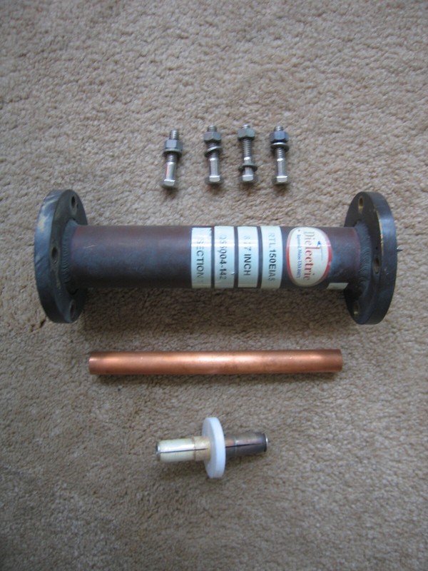 Dielectric 1 5/8" EIA Flange 8.27" Long Pressurized Line Section with 4  Bolts