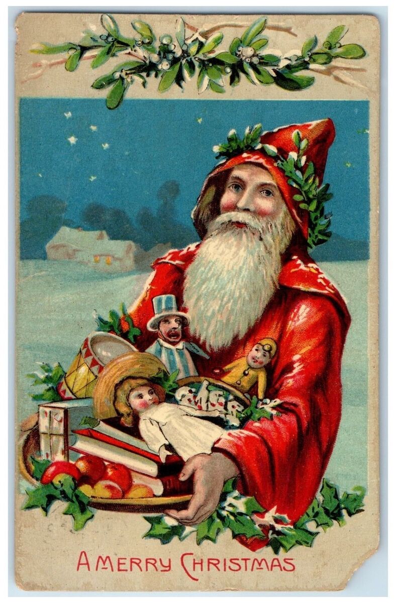 Christmas Santas Postcards, series 1