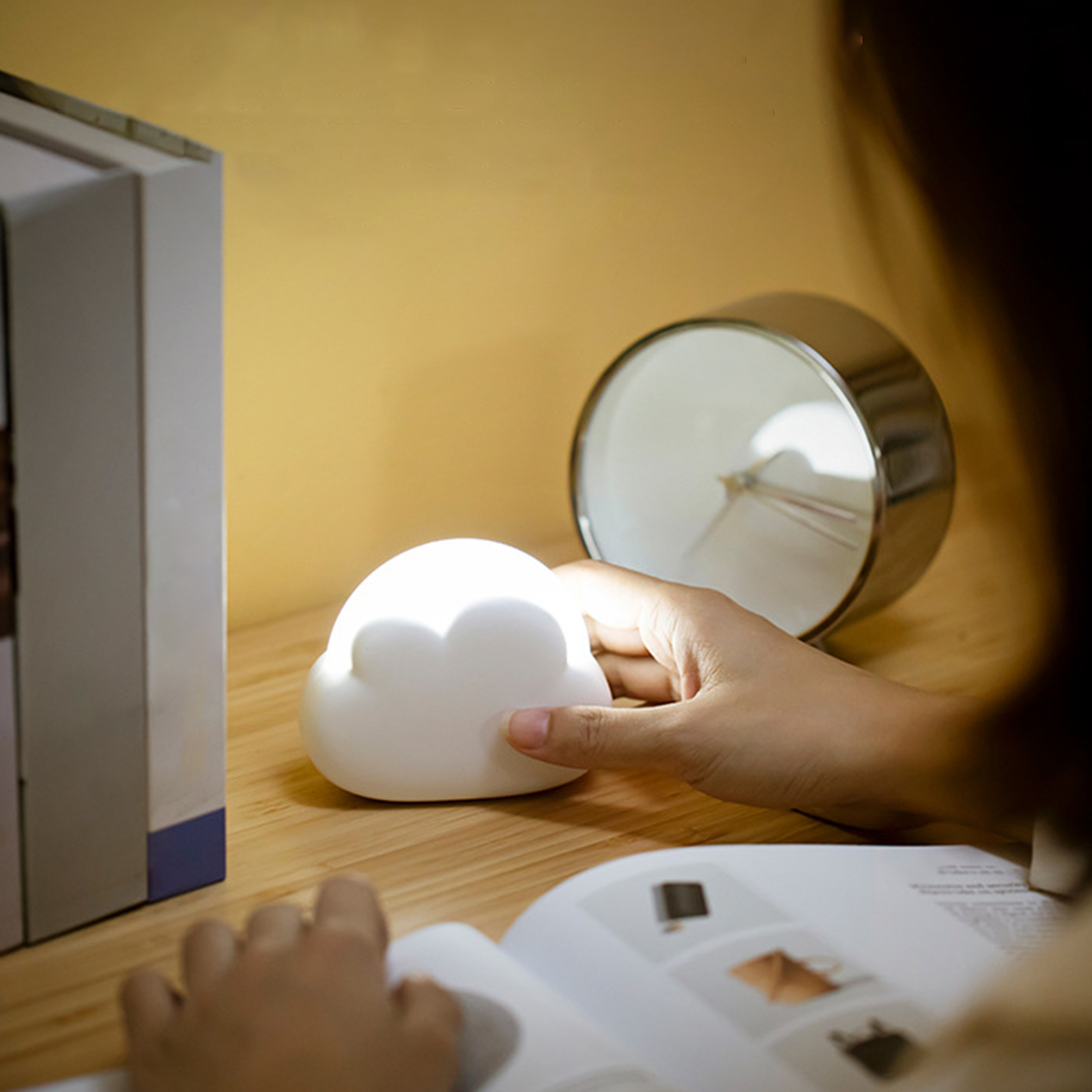 Table Lamp Soft Lighting Illumination Long Standby Cloud Night Lamp Portable-image