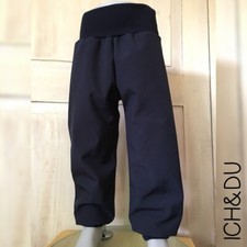 Softshellhose Gr. 122 Dunkelblau Outdoorhose Thermohose Kind