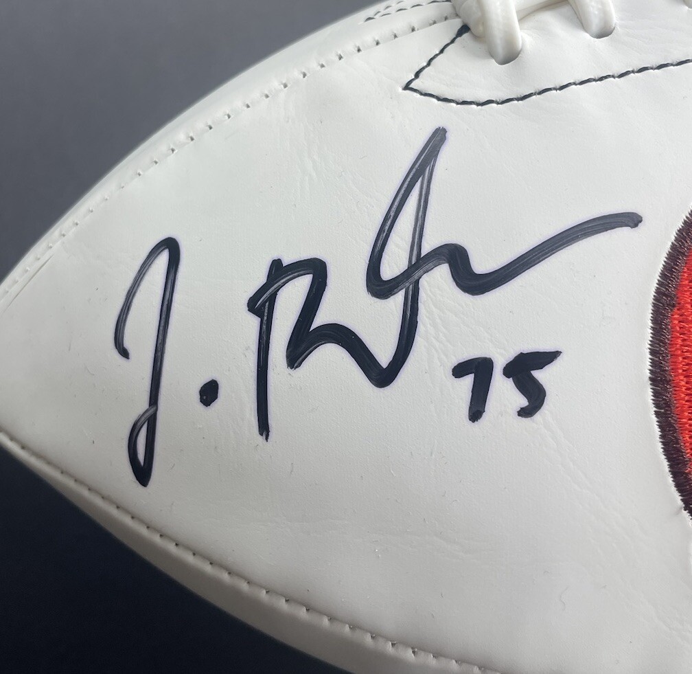 Joel Bitonio Signed Autographed Cleveland Browns Logo Football Psa