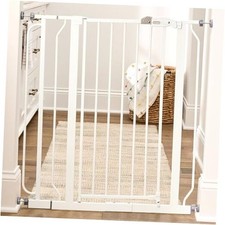 Safety 36" Extra Tall Baby Gate for Doorways Bottom 29-36.5"W x 36"H White