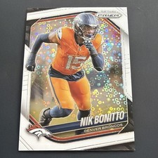 2025 Panini Prizm Nik Bonitto White Disco #230 Denver Broncos