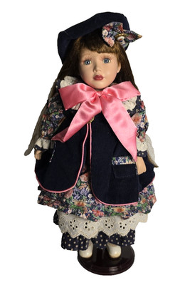 Adorable Claire Joy 16'' Brass Key Victorian Primrose Village Ceramic Doll.
