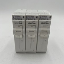 NEW  3 Pack Leviton LB115-T 15A 1-Pole Plug-On Standard Branch Circuit Breaker