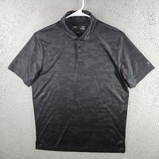 Oakley Hydrolix Mens Medium Polo Shirt Black Geometric Triangle Print Golf Top