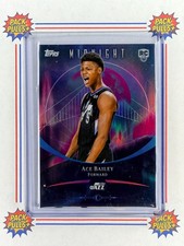 Ace Bailey 2025-26 Topps Midnight Basketball RC No. 65 Rookie Equinox Parallel