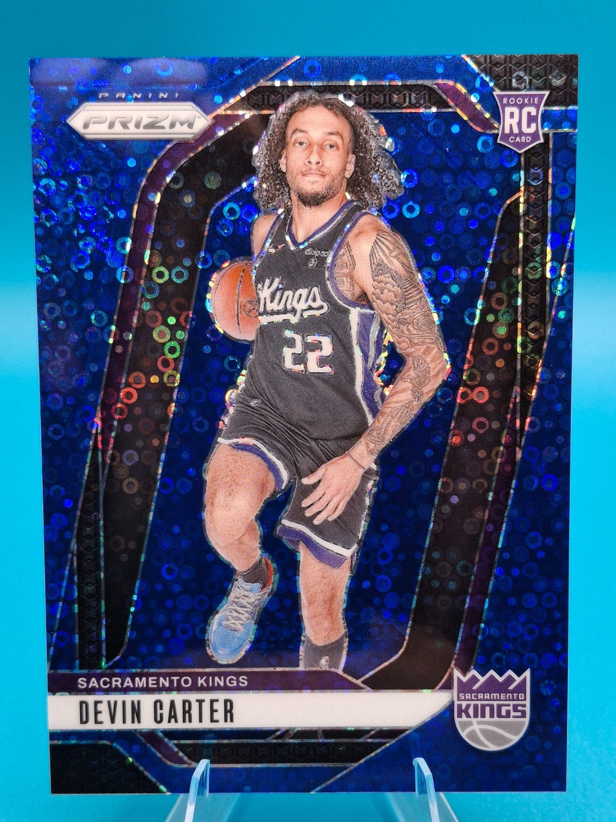 Devin Carter 2024-25 Panini Prizm #231 Rookie Blue Disco /150