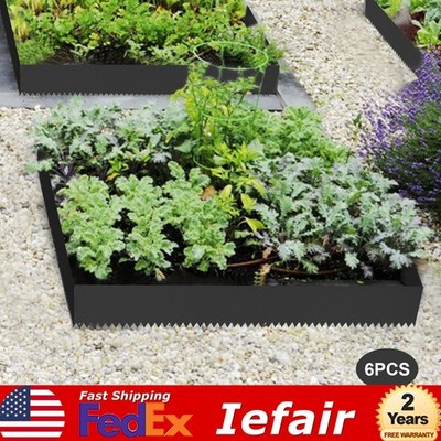 6pcs Metal Landscaping Edgings 40'' X 6'' Landscape Border For Garden Yard
