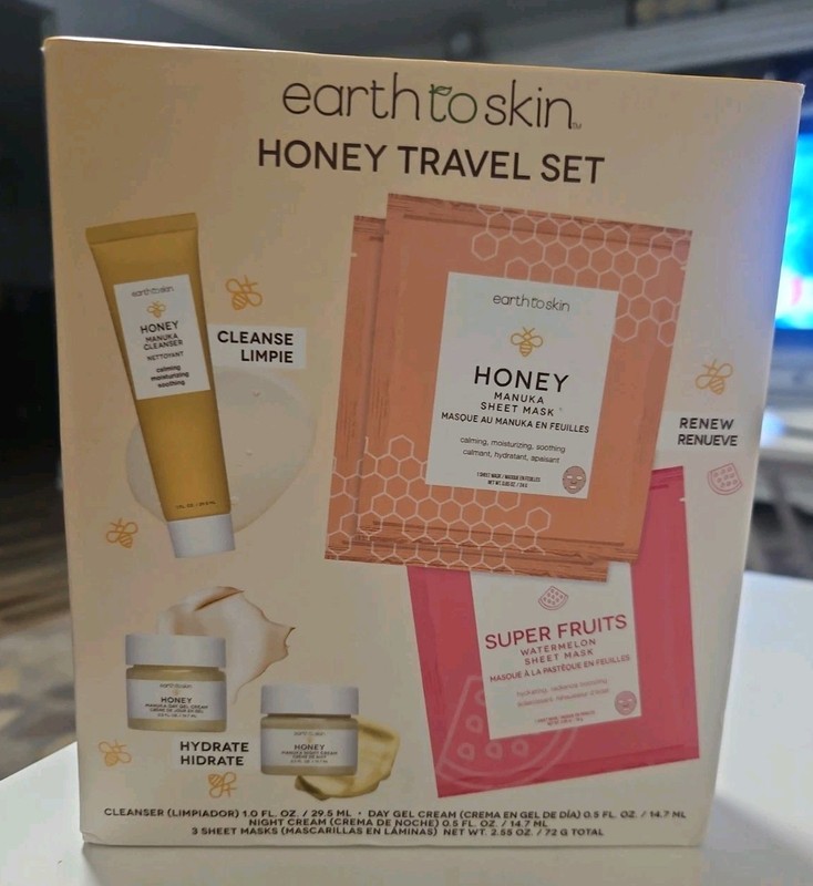 Earth to Skin Beauty Honey Travel Set Luxurious Clean Formular-New in Box