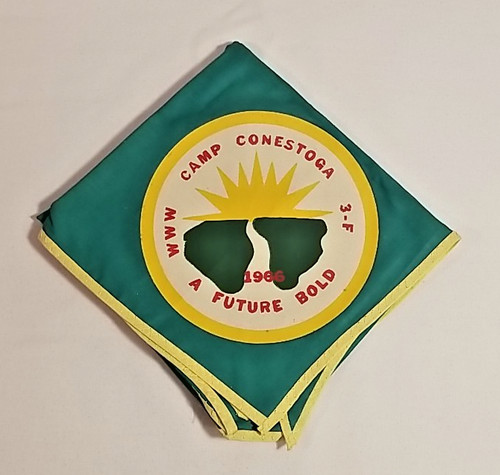 OA 1966  Area 3F Camp Conestoga Neckerchief - A FUTURE BOLD - Preowned
