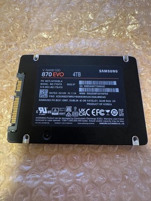 Samsung 870 EVO 4TB 6Gbps SATA 2.5 Inch Internal SSD MZ-77E4T0B/AM