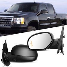 Power Memory Heated Puddle Signals Tow Mirrors For 2007-2013 Gmc Chevrolet Pair