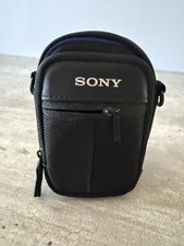 Sony Cybershot Digital Camera Case Blue Black Padded Carry Strap Belt Loop