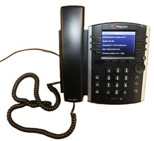 Polycom VVX 400 12-Line IP VoIP Phone 2201-46104-001 HD Voice w/ Power Supply