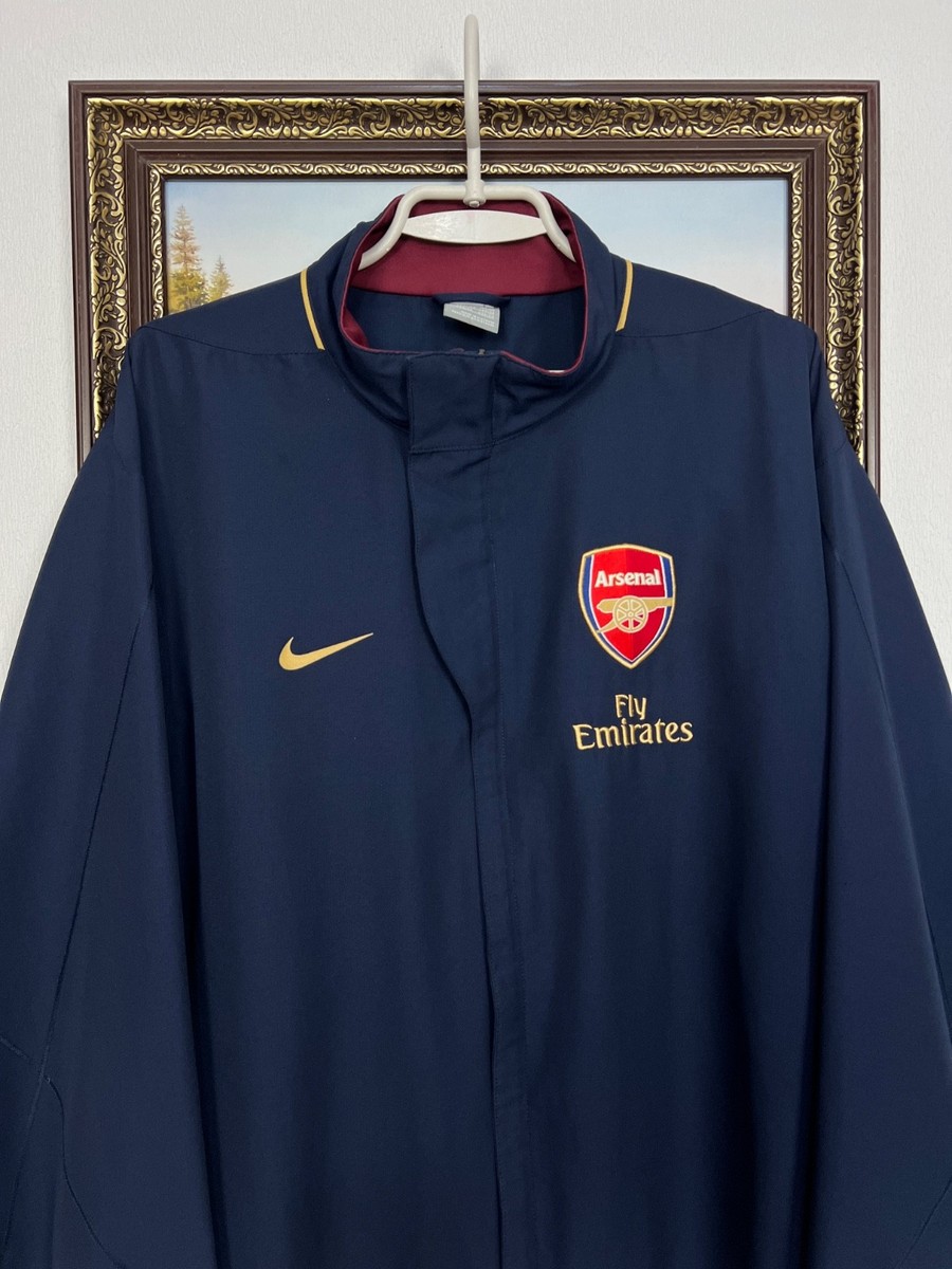 Vintage Nike Arsenal Football Blue Jacket Soccer Track Top Gunners