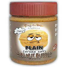 Crazy Go Nuts | Plain Walnut Butter | W Sea Salt | 255g | Fast Free Shipping
